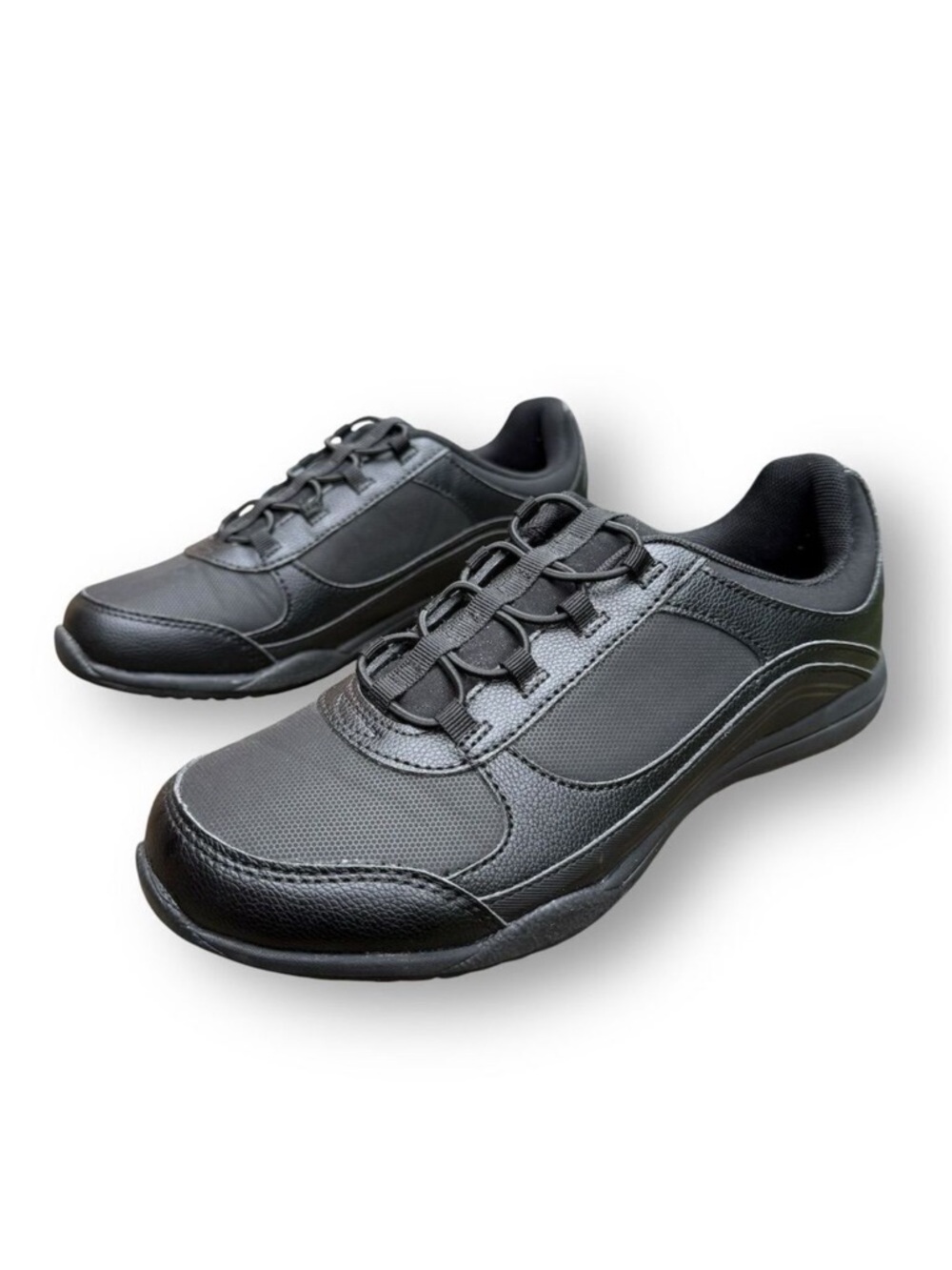 Tredsafe Women's Slip-Resistant Black Work Shoes Size 8.5 Sneakers No Tie